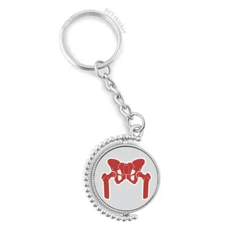 

Hip Joint Human Illustration Bones Rotatable Key Chain Ring Keyholder