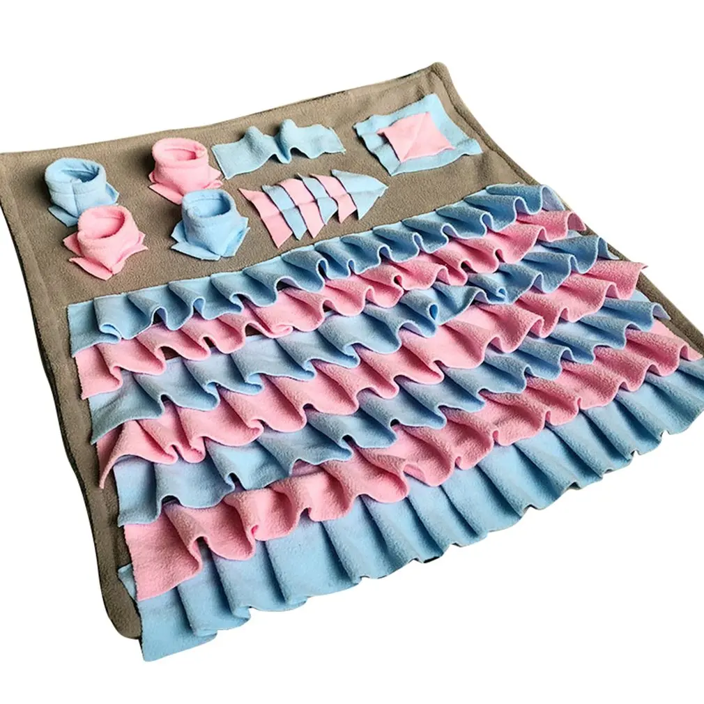 Коврик для домашних собак, коврик для дрессировки, коврик-головоломка для укуса, энергопотребление, коврики для кошек и собак, снимающие стресс - Цвет: blue pink
