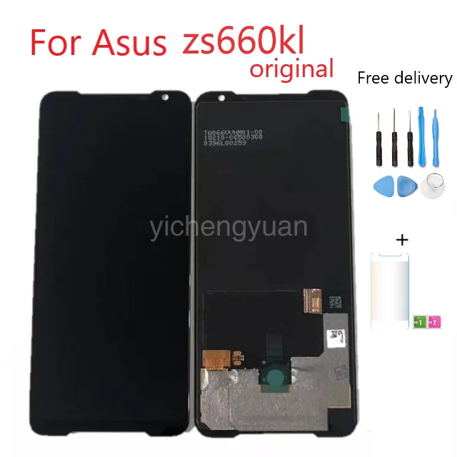 Оригинальный AMOLED ЖК дисплей 6 59 дюйма для ASUS ROG Phone2 ZS660KL экран + сенсорная панель