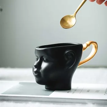 

200ml 3D Baby Face Mugs Couple Coffee Cup Children Milk Mugs Home Decoration Adult Ceramic Drink Cup Gifts X5255