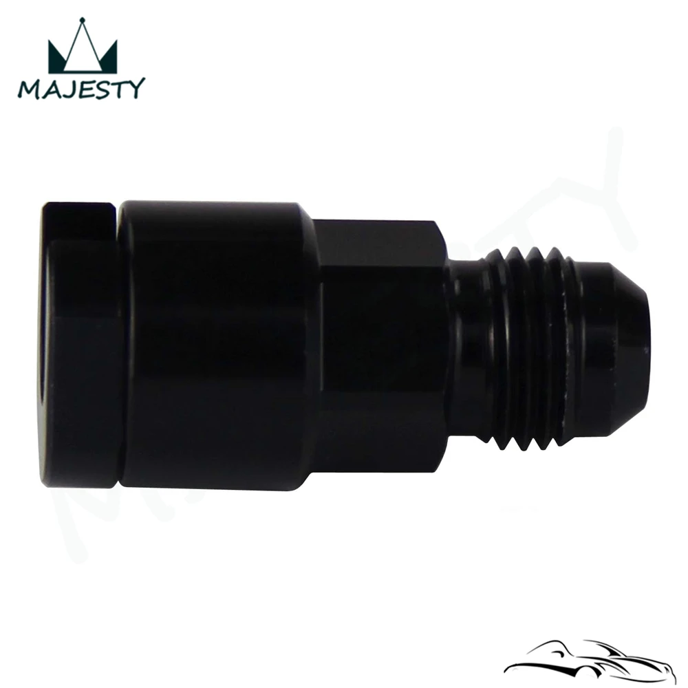 AN 6 Fuel Line EFI Adapter Fitting Male to 5/16 Quick Disconnect Black