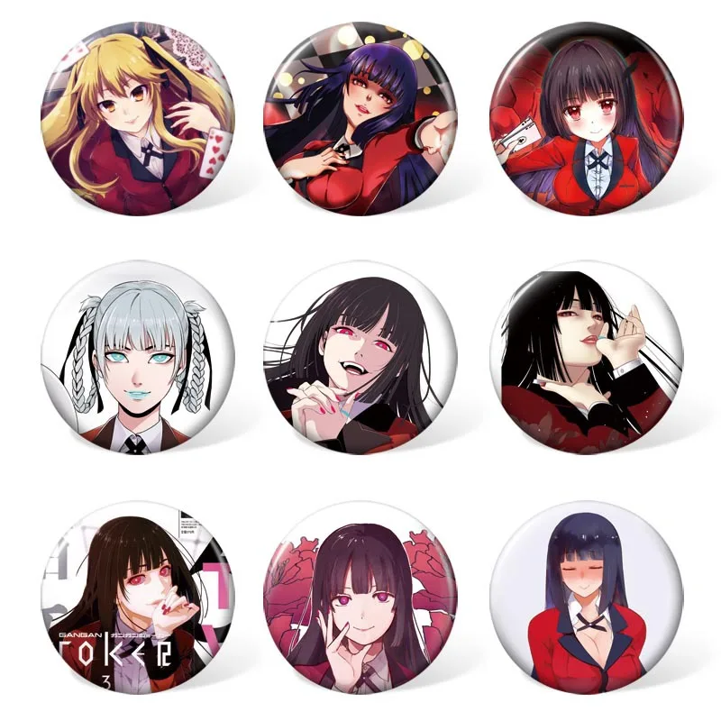 9 комплектов значок аниме Kakegurui Jabami Yumeko с характерным персонажем &quotсделай сам&quot