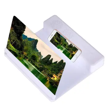 

1 PC 12" Phone Screen Amplifier Bracket with Bluetooth Speaker Screen Magnifier Stand