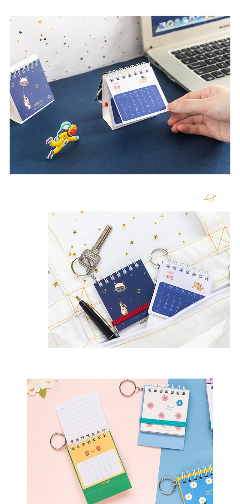 Настольный мини-календарь креативный брелок ремешок для ноутбука офисное украшение для рабочего стола ежедневный календарь портативный блокнот