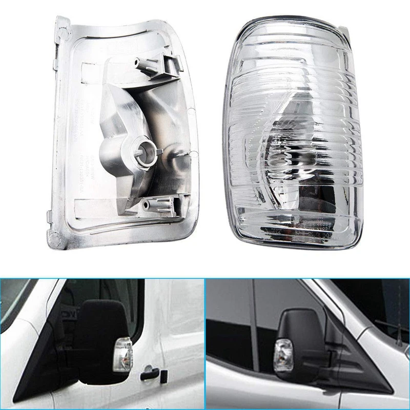 FORD TRANSIT MK8 WING MIRROR INDICATOR LENS COVER CLEAR R&L BK3113B382AB