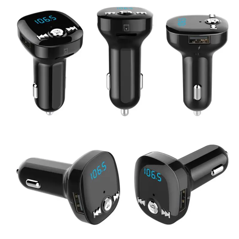 Двойной USB зарядное устройство светодиодный дисплей Автомобильный Bluetooth MP3 музыкальный плеер подходит для TF карты Hands-free fm-передатчик Автомобильный Bluetooth MP3-плеер