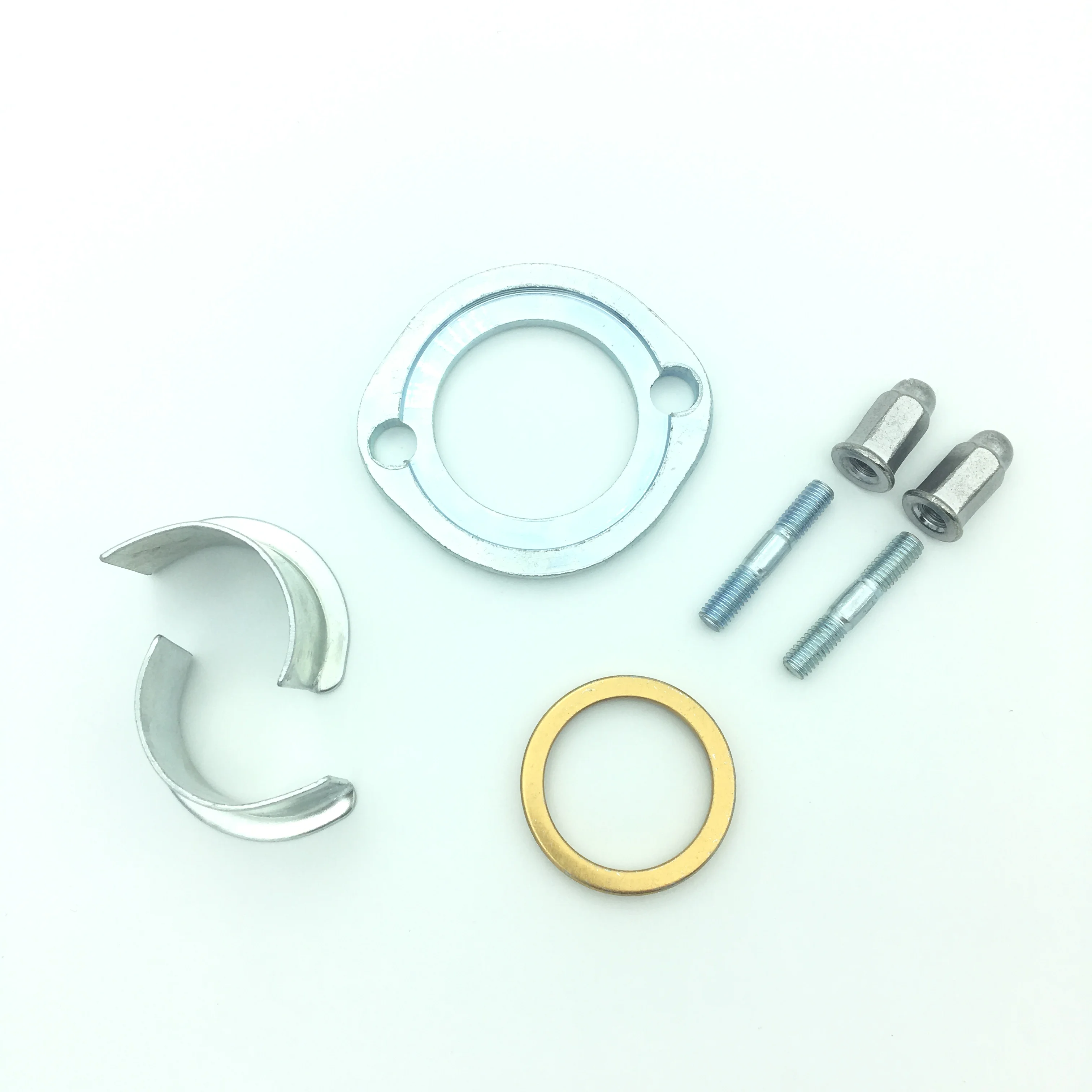 Muffler Exhuast Collets Collars Clamp Gasket Kit For Honda CG125 CB125 XL125 Silencer Manifold Pipe Gasket Domed Nut Set 125cc
