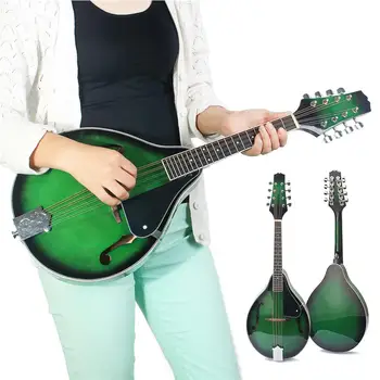 

High quality 8-String Basswood Mandolin Musical Instrument Green String Mandolin Stringed Instrument