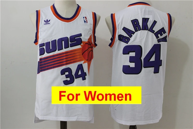 Phoenix Deandre Ayton Josh Jackson DEWIN Booker Steve Nash Charles Barkley женские баскетбольные майки - Цвет: Фиолетовый