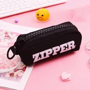 

#20# Pencil Bag Plumier Scolaire Rangement Zipper Pen Bag Large Capacity Simple Canvas Pencil Case Pencil Case Pencil Bag