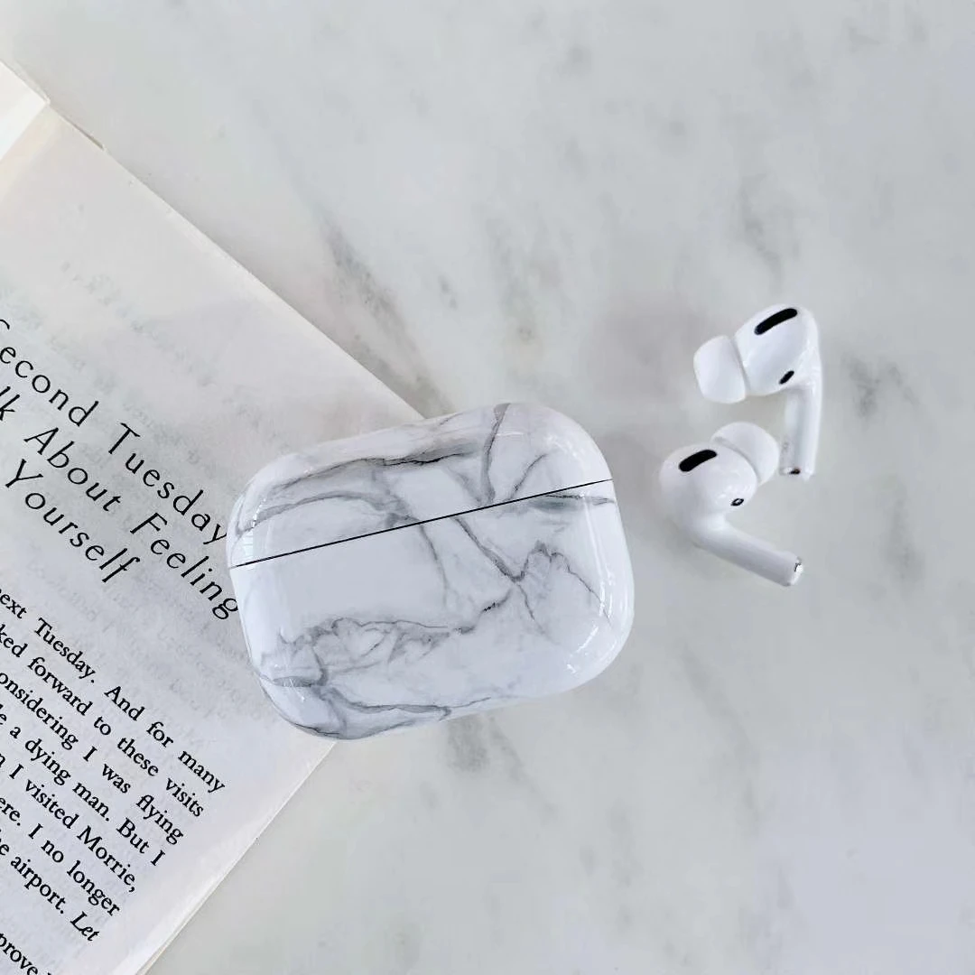 Чехол для наушников для Airpods Pro, чехол из мраморного поликарбоната, чехол с рисунком для Apple Air Pods Pro 3, наушники-вкладыши, чехол для зарядки, Прямая поставка - Цвет: 2