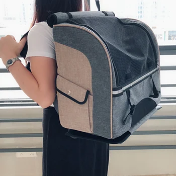

Hot Grey Outdoor Pet Dog Backpack Portable Travel Carrier Pet Dog Rolling Carrier Backpack Pet Dog Travel Carrier Trolley Bag