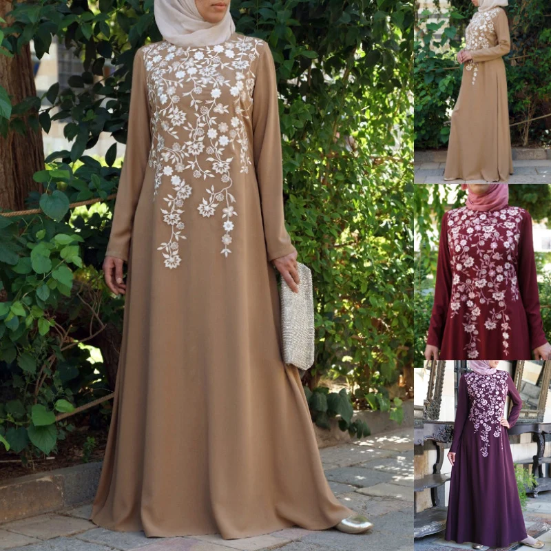 Details about   Women's Hijab Eid Abaya Ramadan Islamic Clothing Long Maxi Dress Muslim Style