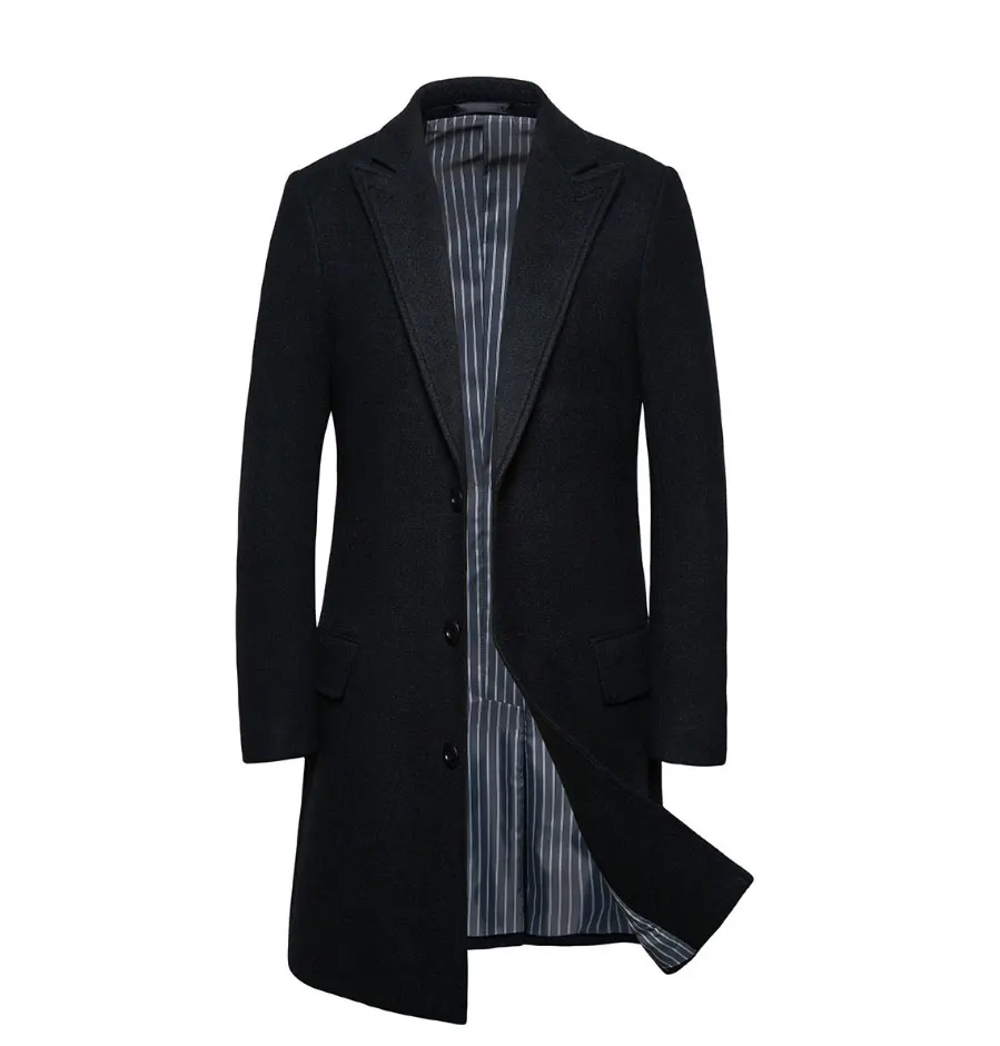 SUKIWML Тренч Homme новая одноцветная мужская длинная Куртка Осенние Длинные куртки и пальто зимнее пальто в британском стиле M-6XL