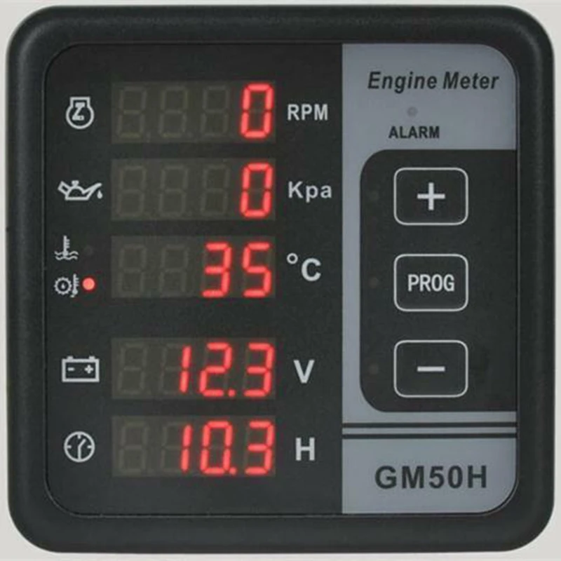 Gm50H двигатель цифровой дисплей Многофункциональный Напряжение Частота Температура воды масло давление Тахометр Генератор контроллер