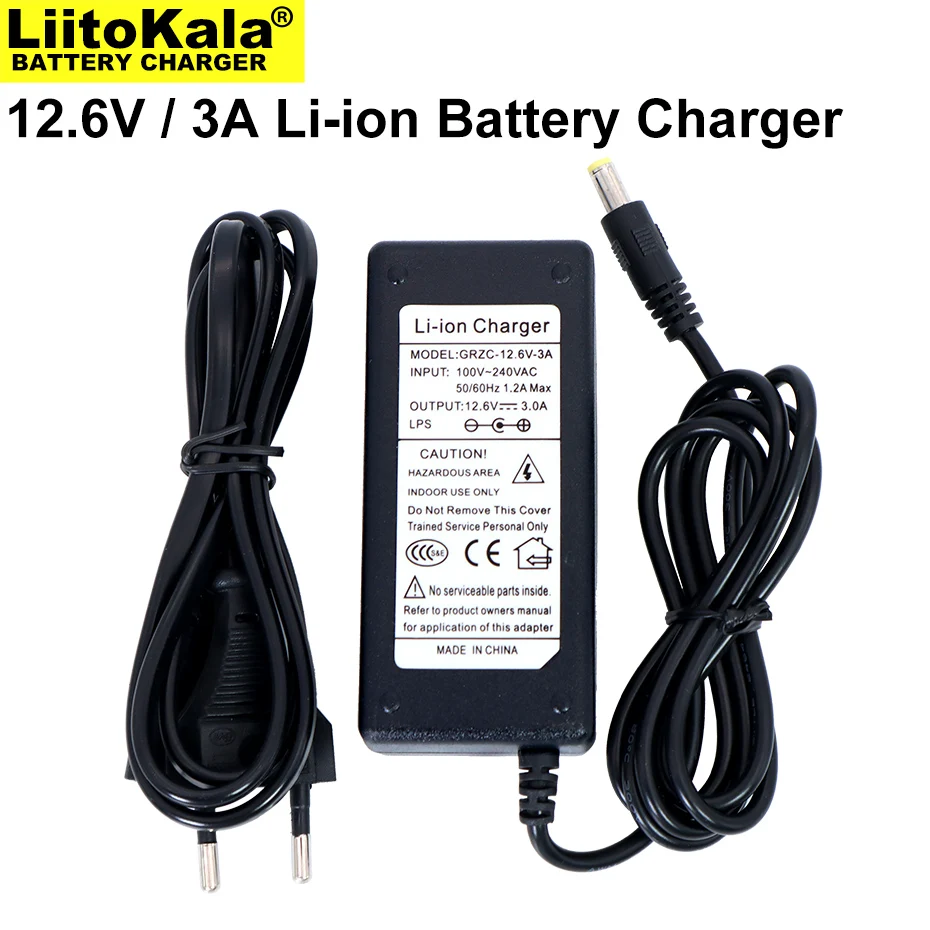 Зарядное устройство для литиевых батарей Liitokala 12 6 в 3 А В 5 5*2 1 мм|battery charger|lithium battery