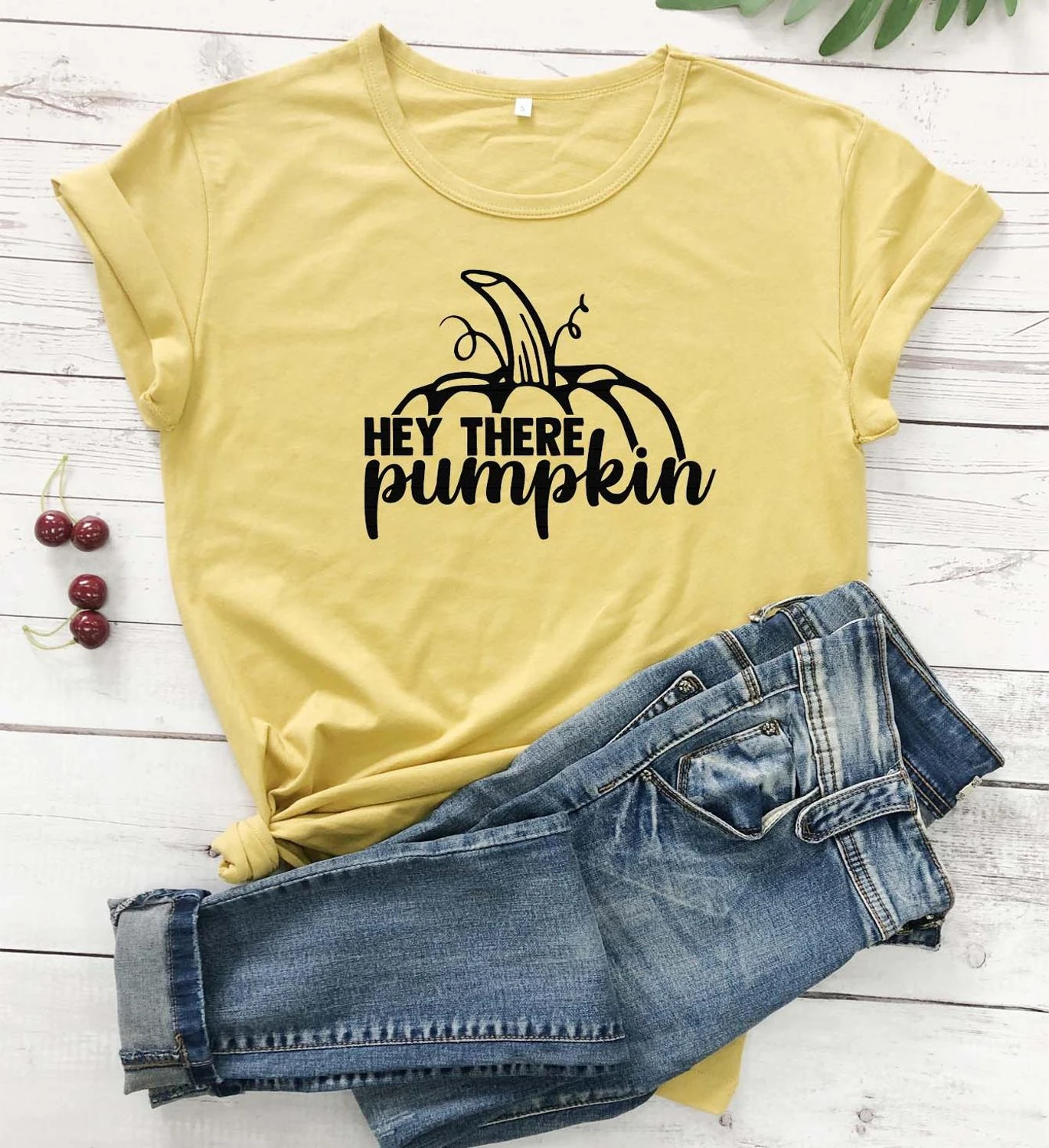 Hey here Pumpkin Halloween Camisetas estampadas para mujer, blusas informales de algodón, hipster, tumblr, vintage, tops artísticos para regalo, O074|Camisetas| - AliExpress