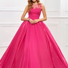 Tanpell/бальное платье принцессы с цветочной аппликацией; бальное платье без рукавов в пол; дизайнерское платье для выпускного вечера; рождественское Пышное Платье