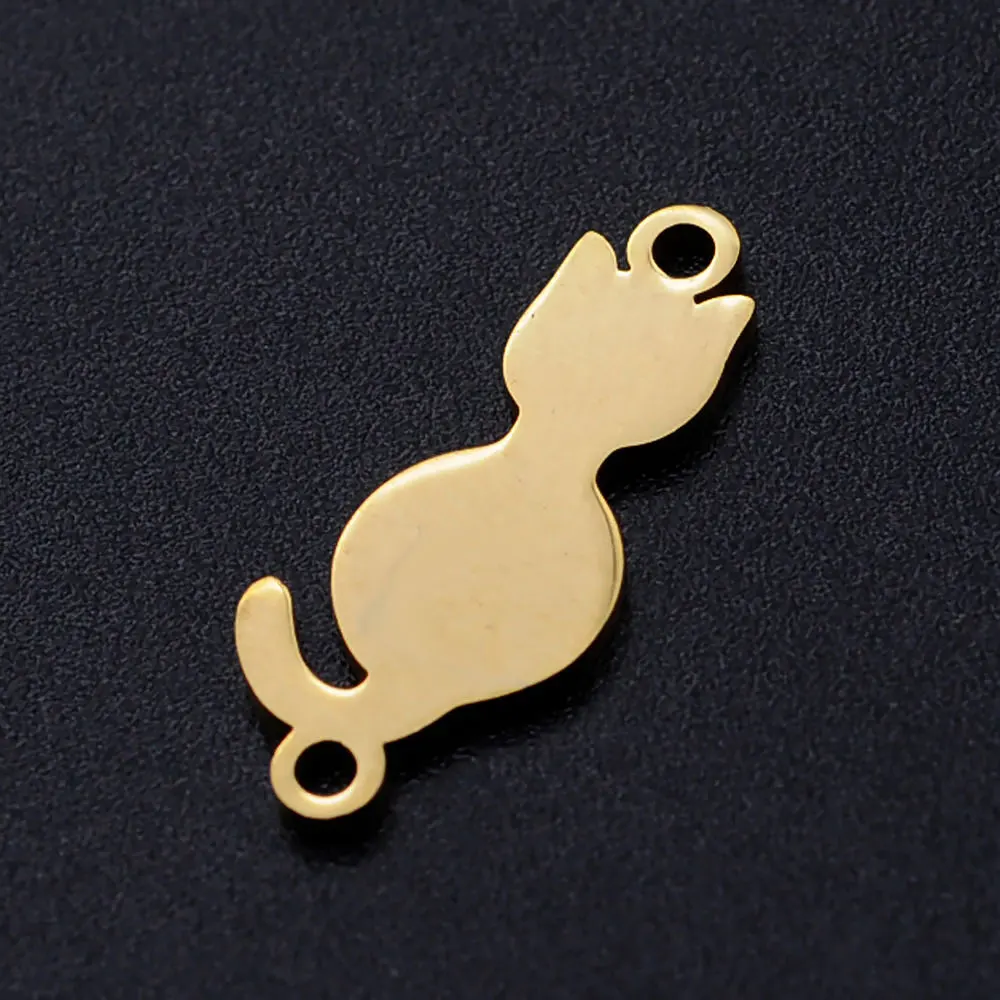 5 шт./лот подвеска Кот Китти оптовая продажа коннекторы из нержавеющей стали 100%