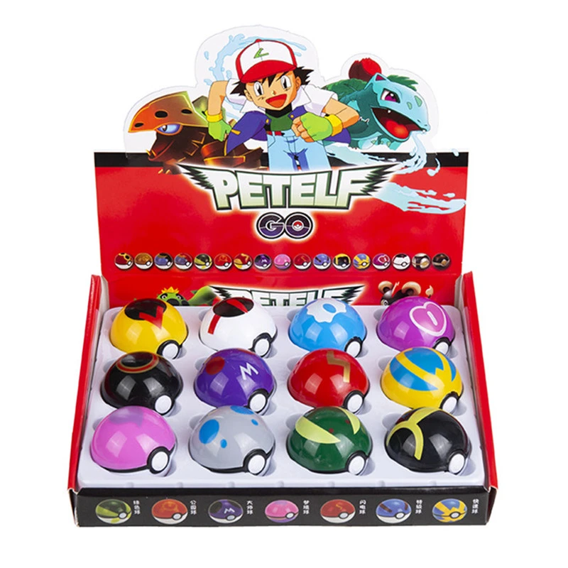 12pcs Set Pokeball Model Anime Figure Pokemon Pikachu Pocket Monster Pet Elf Dolls Kids Gifts Bulk Buy Child Toys Action Figures Aliexpress