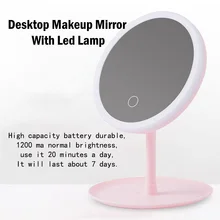 Makeup Backlit Mirror Light With Natural White LED Daylight vanity mirror Detachable/Storage Base 3Modes To espelho lustro 3Type