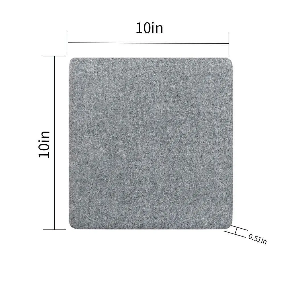 Шерстяная гладильная доска с высокой термостойкостью, шерстяной коврик для глажки, чехол для одежды, домашние защитные аксессуары - Цвет: 10x10 inch