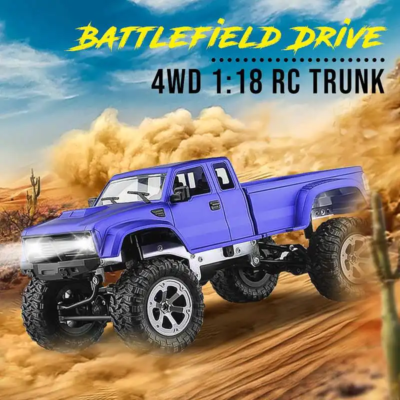2,4 ГГц 1:18 пульт дистанционного управления гоночный автомобиль RC грузовик Электрический монстр грузовик 4WD четыре колеса внедорожник красный/синий