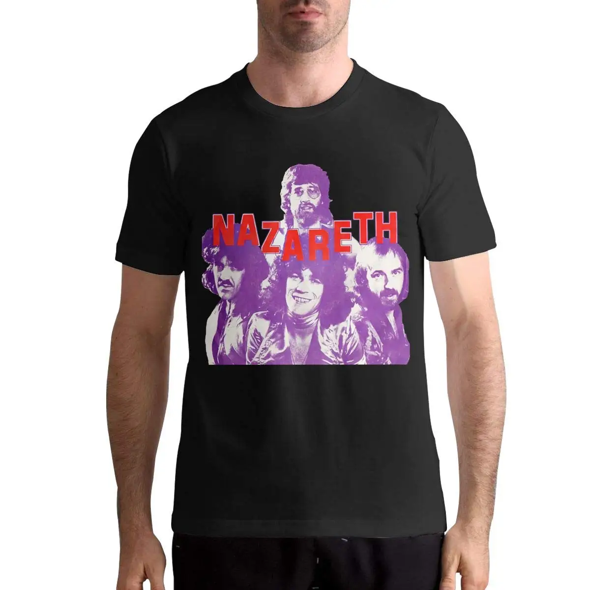 

Nazareth Hard Rock Band Pattern Men's Ultra Cotton Adult Fashion T-Shirt Black Hot Selling 100 % Cotton Tee Shirts top tee