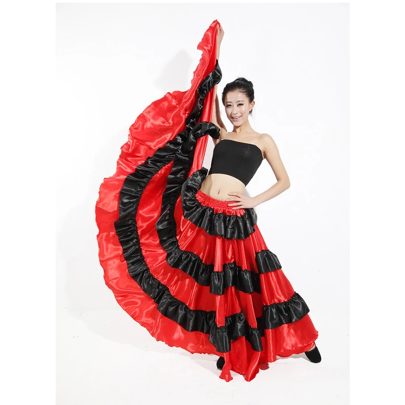 Faldas de Flamenco para mujer, vestido español de 180-720 grados, falda de fantasía de Coro, actuación baile de toro de España - AliExpress uso especial