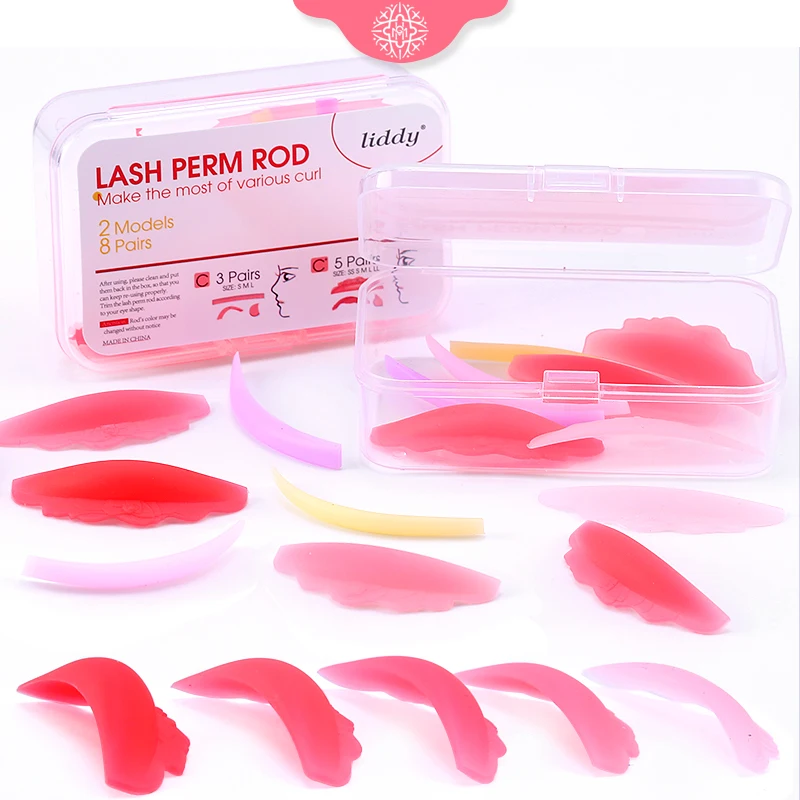 8 쌍 속눈썹 파마 패드 실리콘 속눈썹 경기자 봉 속눈썹 리프트 쉴드 도구 메이..