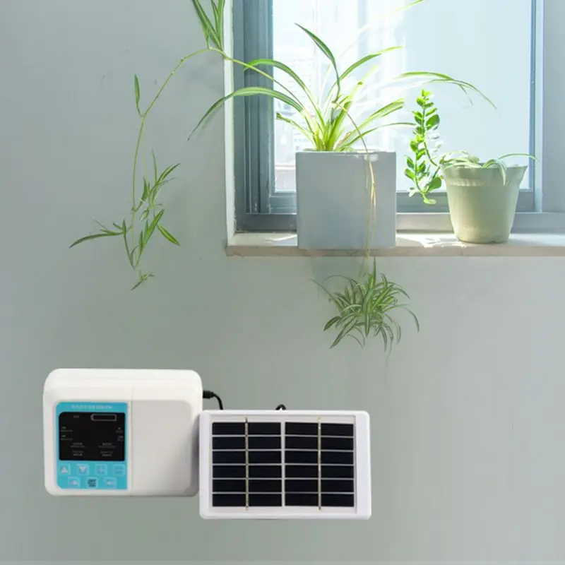 

1Set 1Set Automatic Irrigation System Intelligent Water Timer Solar Powered Watering Device with Waterproof LCD Display Digital