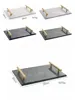 Nordic Home Decor Light Luxurious Natural Marble Jewelry Storage Tray With Gold Handle Trinket Ring Plate Wedding Gift 6