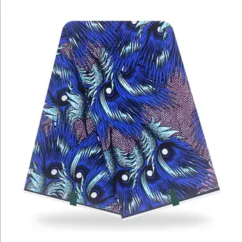 

wholesale african material 6yards african clothes wax fabric african printed 100% cotton real soft wax fabric 004