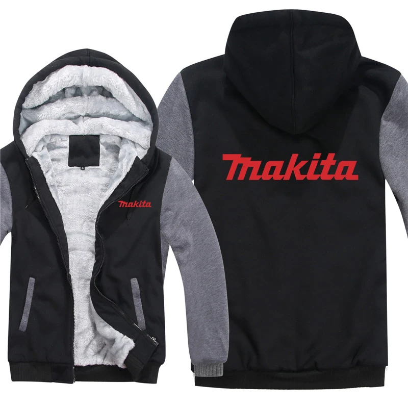 Hoodies Men Sweatshirts Jacket Pullover Makita-Tools Coat Liner Fleece Winter Fashion