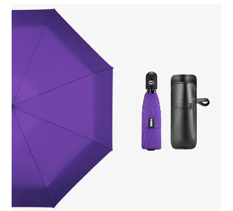 Purple Компактный портативный автоматический мини-зонт с защитой от УФ-лучей, ультра-светильник, складной зонт, женский зонт для путешествий, подарок для мужчин - Цвет: Purple