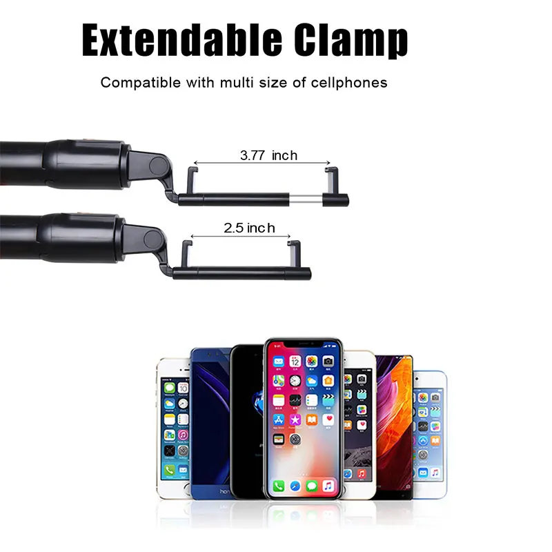 New K07 Bluetooth selfie stick stabilizer Portable Foldable Wireless Tripod Selfie Stick for camera and Smartphone