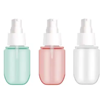 

3pcs 60ml Spray Bottles Empty Refillable Perfume Toner Disinfectant Pump Bottles (Green Transparent Red)