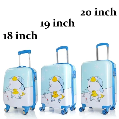 1PCS13 1" 19" 2" дюймов, чемодан, розовая панда, чемодан на колёсиках, вращающиеся колеса, детский Дорожный чемодан на колесиках, милая детская сумочка, подарок для девочек - Цвет: 1PCS13