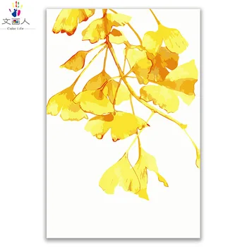 

Almond flowers diy oil painting pictures by numbers flowers on canvas coloring draw by numbers with framed for living room decor