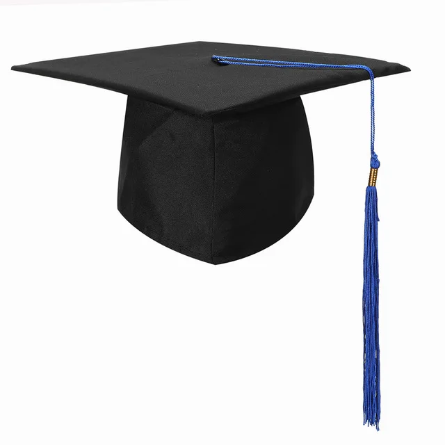Master hat Шляпа колледжа холостяка доктор канцлер Выпускной Совет кепки кисточкой костюм вечерние - Цвет: Master hat