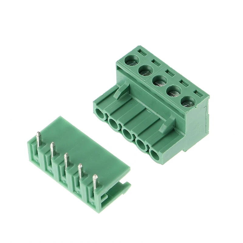 10 пар в комплекте; Клеммник 5,08 мм шаг 3/4/5/6/7/8 Pin правый угол 300V 10A Y1QB