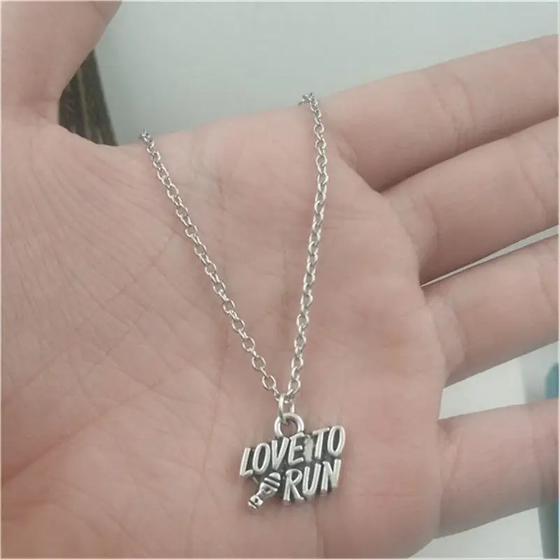 Очаровательное креативное ожерелье с цепочкой Love To Run женская подвеска модный