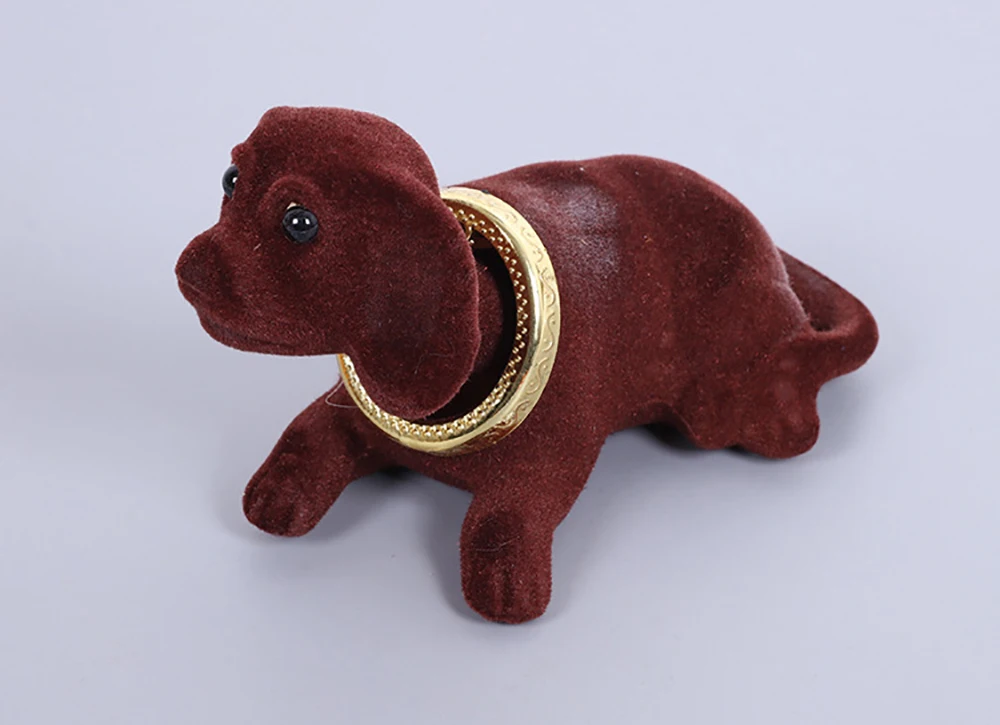 Brun clair - Tableau de bord de voiture, jouets, poupée de chien qui