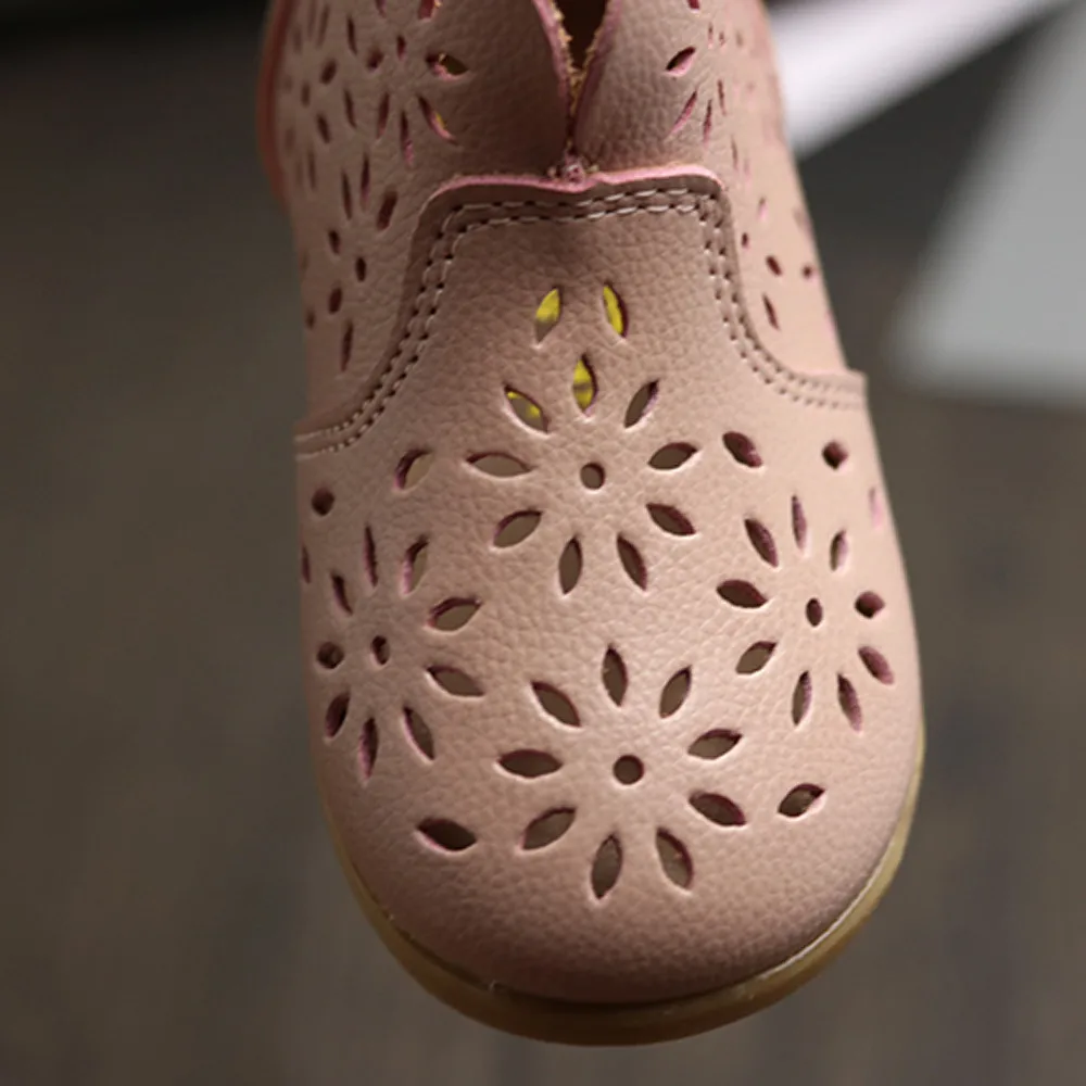 Новинка; Модные дышащие детские ботинки для малышей; Летняя обувь с цветочным рисунком для девочек; детская обувь принцессы для девочек; Y828