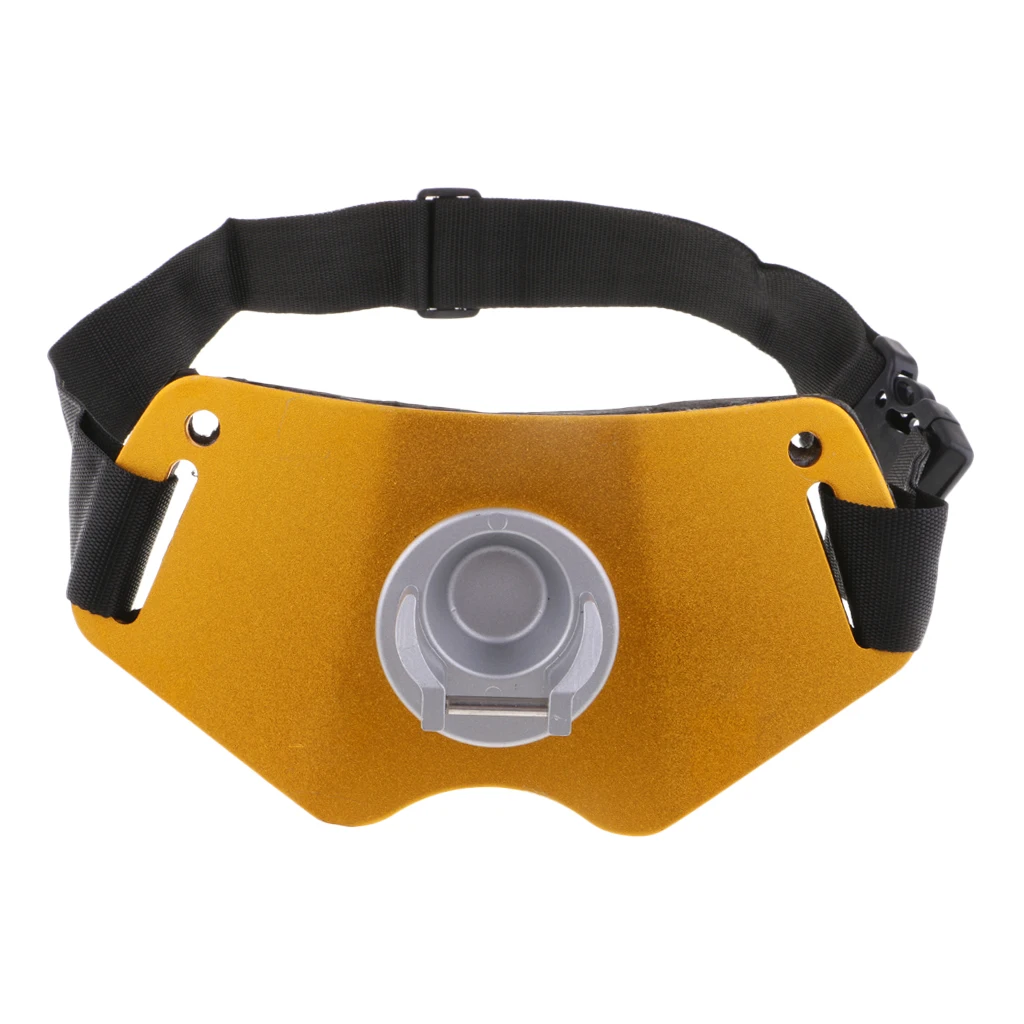 Aluminium Alloy Fishing Gimbal Fighting Waist Belt with EVA Padded, Fishing Rod Pole Holder for Big Fishes
