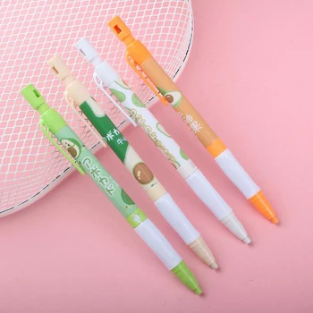 

4 Pcs/set Kawaii 2.0mm Fruit Avocado Press Automatic Mechanical Pencils with Pencil Sharpener Student School Office Stationery