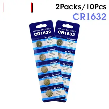 

10pcs CR1632 3V Liion Cell Lithium Button Coin Cell 1632 BR1632 ECR1632 DL1632 KCR1632 LM1632 Battery For Calculator Toy