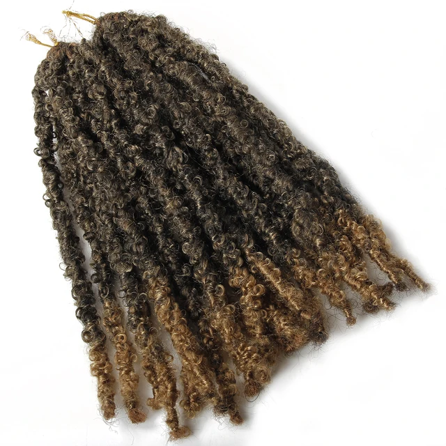 YxCheris Butterfly Locs Synthetic Crochet Hair Soft Faux Locs For Braids Natural Pre-Looped Hair Crochet Braids Hair Extensions T1B/27