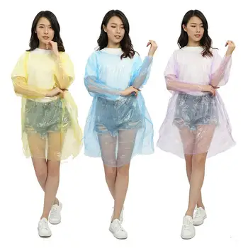 

Travel Disposable Raincoat Adult Emergency Waterproof Hooded Poncho Rainwear
