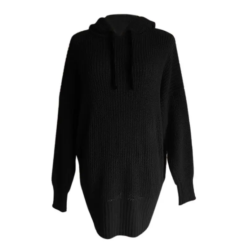 Women Knitted Hooded Sweater Long Sleeves Warm And Pullovers Loose Casual women\'s Sweaters Autumn And Winter Women Knitted Hooded Sweater Long Sleeves Warm And Pullovers Loose Casual women\'s Sweaters Autumn And Winter